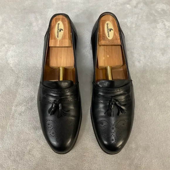 Salvatore Ferragamo Caronte Tassel Slip-On Loafers Black - Men’s 11D