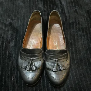 Salvatore Ferragamo Men’s Black Tassel Loafers Vintage Size 8.5EE Pre-Owned