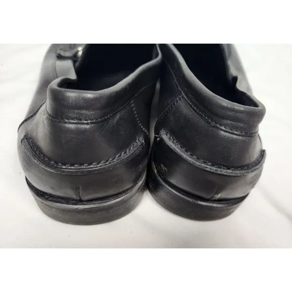 Salvatore Ferragamo Men's Sz. 9.5 D Black Leather Silver Bit Dress Loafers