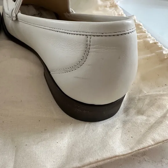 Salvatore Ferragamo Men's White Loafers