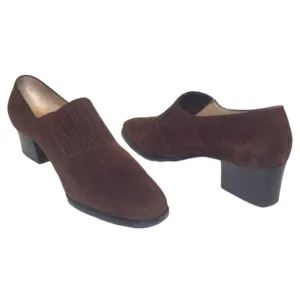 SALVATORE FERRAGAMO Shoes Classic Slip-on Loafers Suede Brown Size 5.5