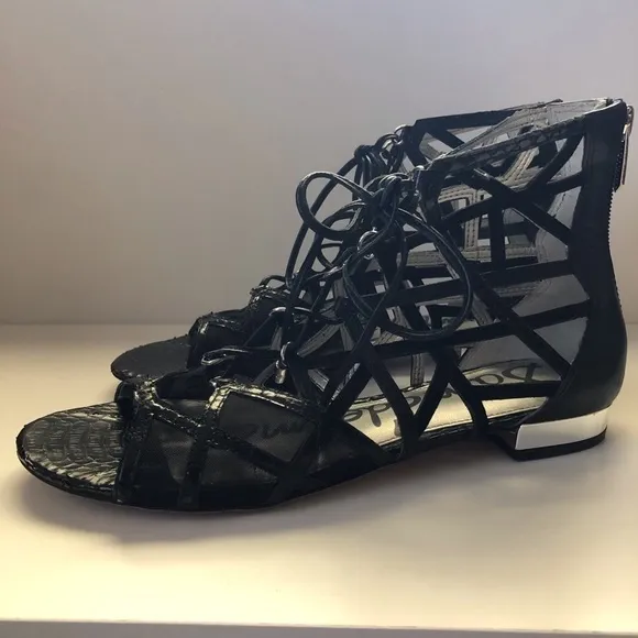 Sam Edelman Black Denver Flat Sandals