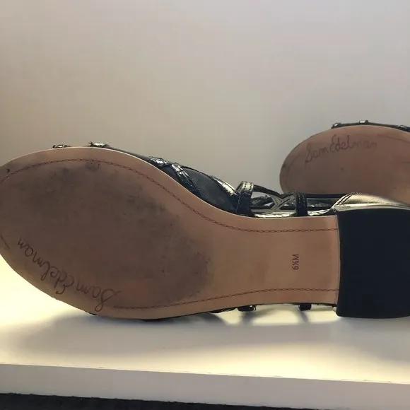 Sam Edelman Black Denver Flat Sandals