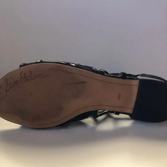 Sam Edelman Black Denver Flat Sandals