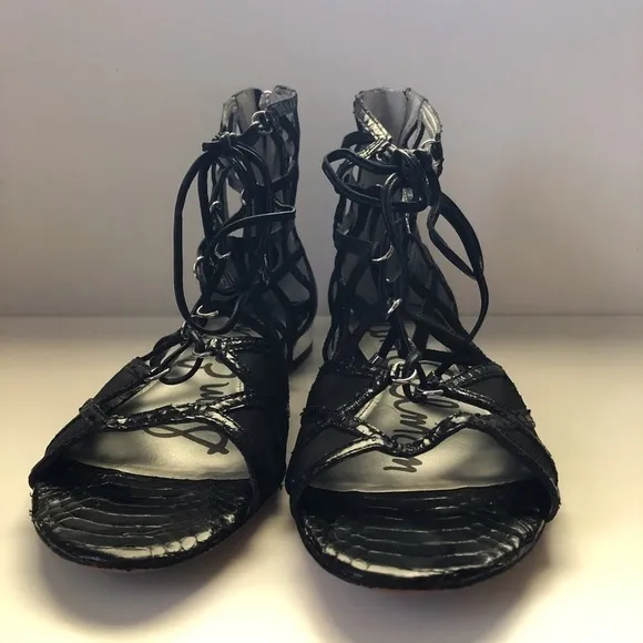 Sam Edelman Black Denver Flat Sandals
