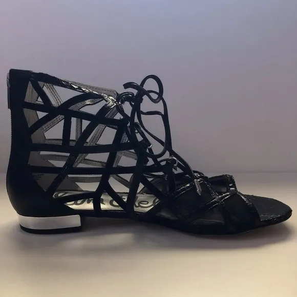 Sam Edelman Black Denver Flat Sandals