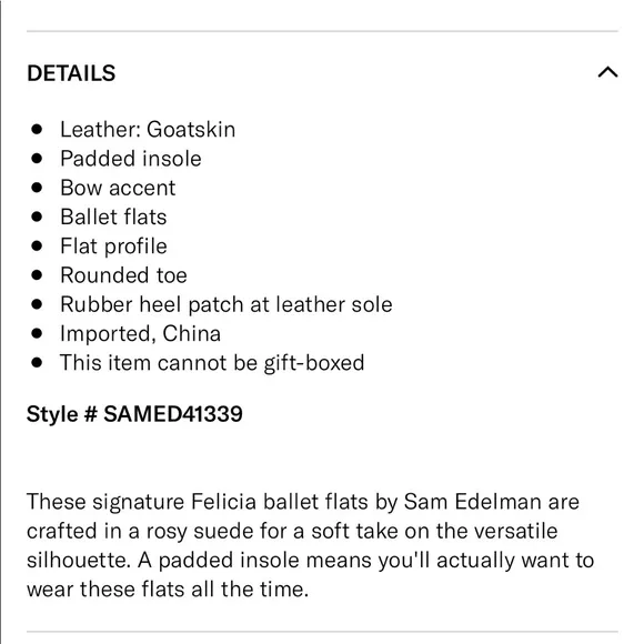 SAM EDELMAN FELICIA BALLET FLATS (DUSTY ROSE)