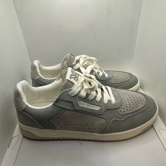 Sam Edelman Gray Retro-Inspired Sneakers with Chunky Sole