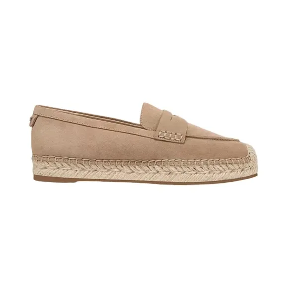 Sam Edelman Kai Tailored Platform Espadrille Taupe Loafers Size 10