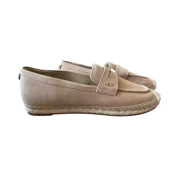 Sam Edelman Kai Tailored Platform Espadrille Taupe Loafers Size 10