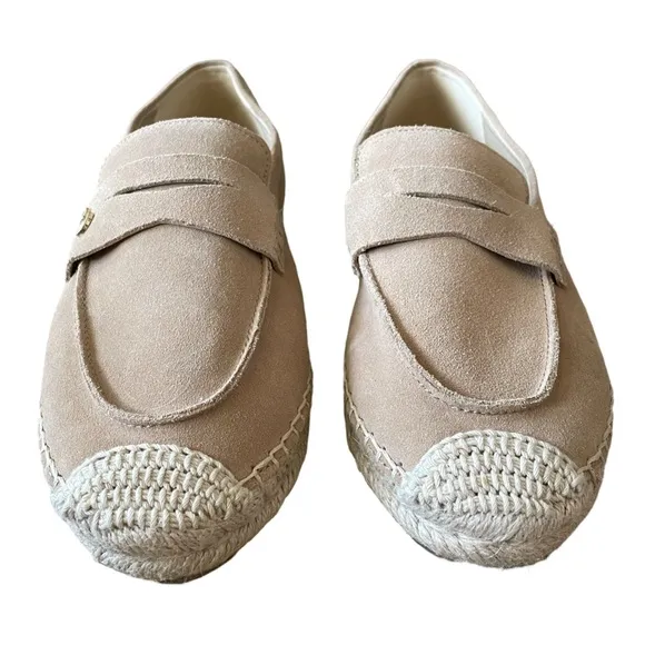 Sam Edelman Kai Tailored Platform Espadrille Taupe Loafers Size 10