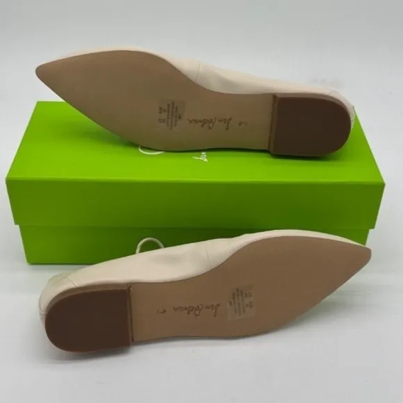 Sam Edelman Leather Ballet Flats Pointed Toe Dressy Beige Size 9M
