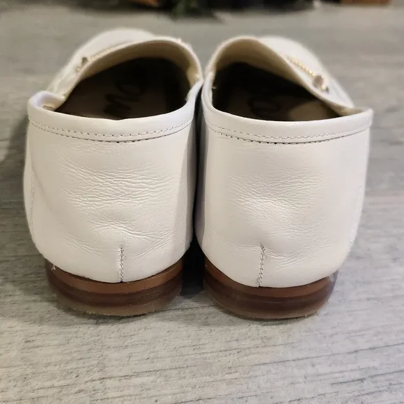 Sam Edelman Lior White Leather Classic Loafers 9.5