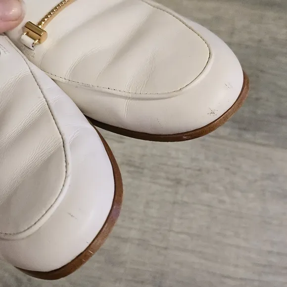 Sam Edelman Lior White Leather Classic Loafers 9.5