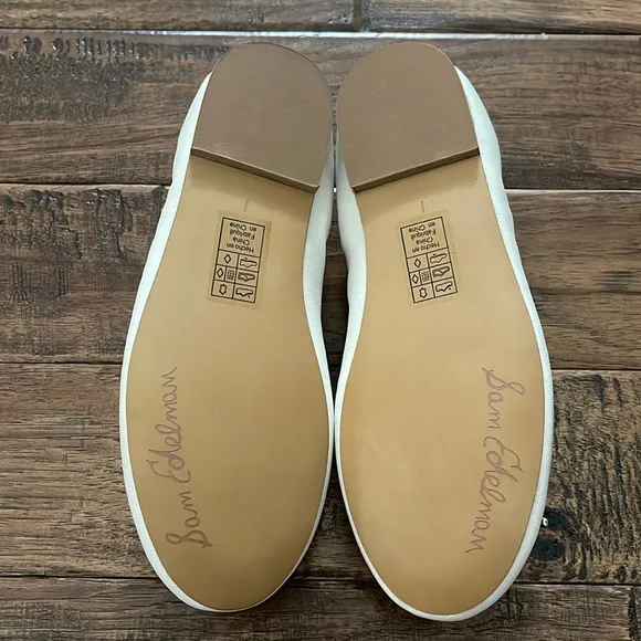 Sam Edelman Little Girls' Sam Edelman Felicia Flat Flats in White Leather Size 1