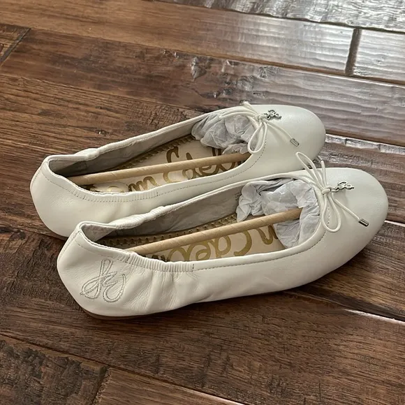 Sam Edelman Little Girls' Sam Edelman Felicia Flat Flats in White Leather size 3