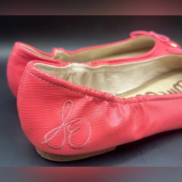 Sam Edelman Pink Ballet Flats- Felicia Kids, Size:4, Pre- Owned