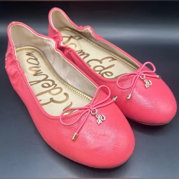 Sam Edelman Pink Ballet Flats- Felicia Kids, Size:4, Pre- Owned