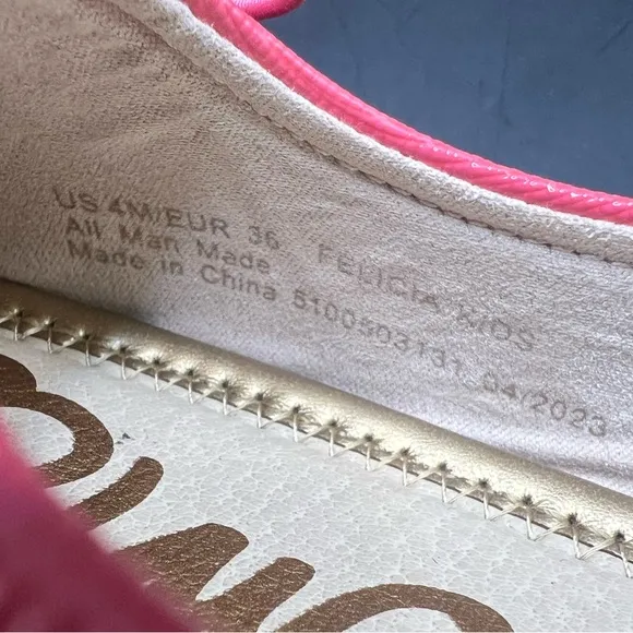 Sam Edelman Pink Ballet Flats- Felicia Kids, Size:4, Pre- Owned