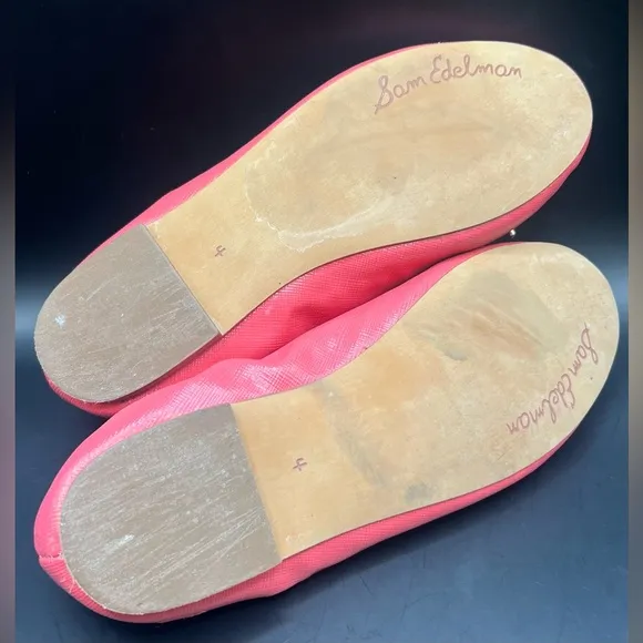 Sam Edelman Pink Ballet Flats- Felicia Kids, Size:4, Pre- Owned