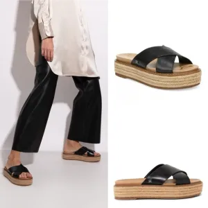 Sam Edelman Women's Korina Crossover Strap Espadrille Platform Slide Sandals
