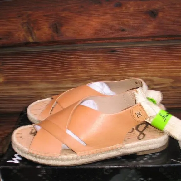 Sam Edelman Womens 7 Natural Tan Espadrille Sandals Shoes