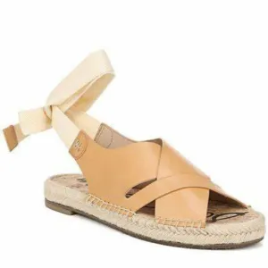 Sam Edelman Womens 7 Natural Tan Espadrille Sandals Shoes