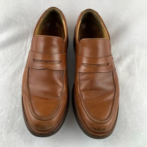 Samuel Hubbard Men's 9 W Ivy Legend Penny Loafer Whiskey Tan Leather Vibram Sole