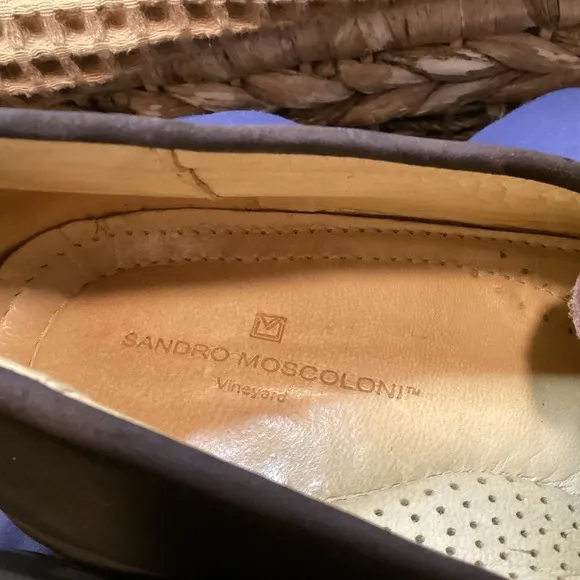 Sandro Moscoloni Mens Sz 11 D Nubuck Horse Bit Style Loafers Dress Shoe Slip on