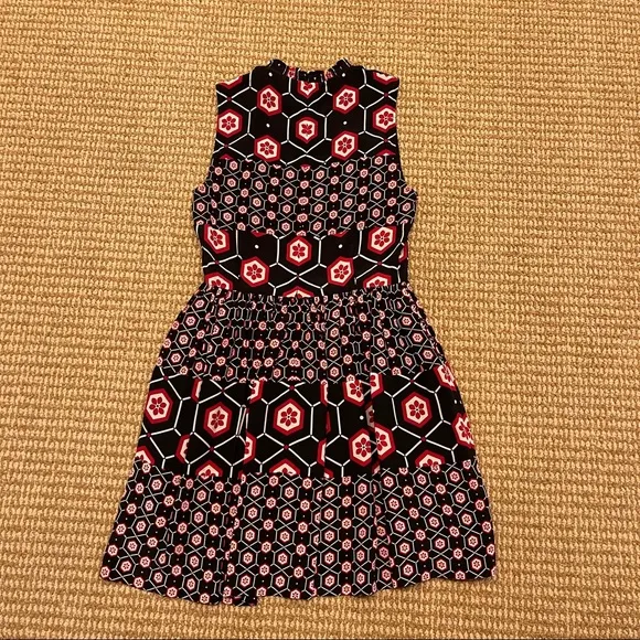 Sandro Red Honeycomb Silk Dress 1 small