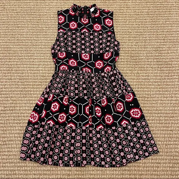 Sandro Red Honeycomb Silk Dress 1 small