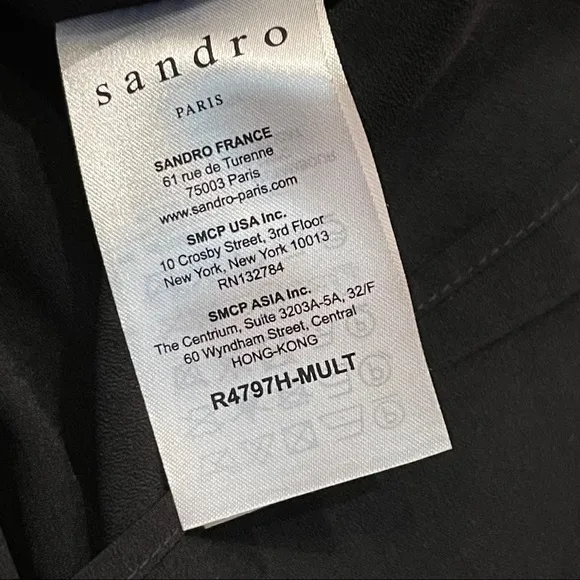 Sandro Red Honeycomb Silk Dress 1 small