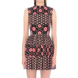 Sandro Red Honeycomb Silk Dress 1 small