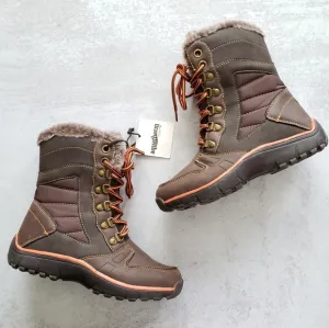 Santana Canada Nevis Faux Fur Winter Snow Boots Waterproof Brown SZ 6