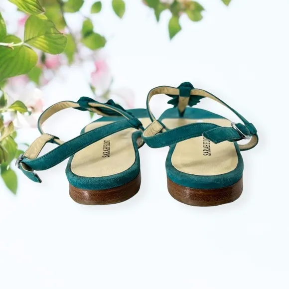 SARAH Flint Green Thong Sandals
