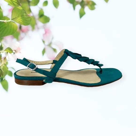 SARAH Flint Green Thong Sandals