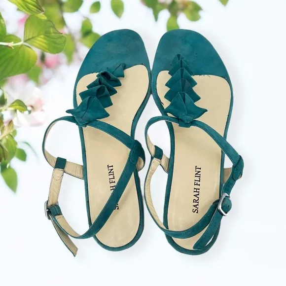 SARAH Flint Green Thong Sandals