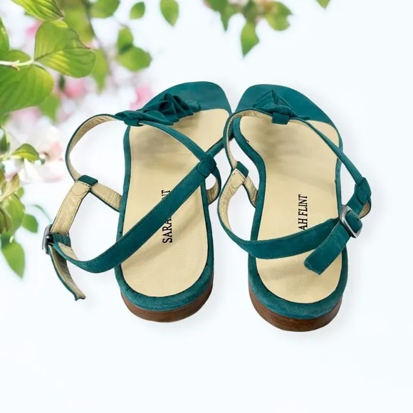SARAH Flint Green Thong Sandals