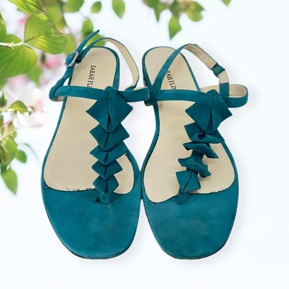 SARAH Flint Green Thong Sandals