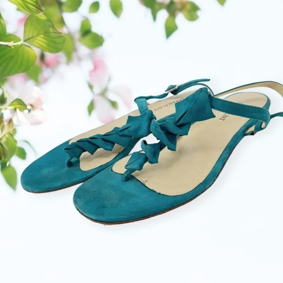 SARAH Flint Green Thong Sandals