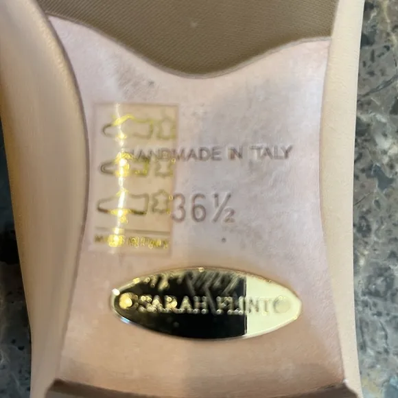 Sarah Flint Sacchetto Ballet Flat Napa/Patent Leather size 36.5 Nude Tan/Beige