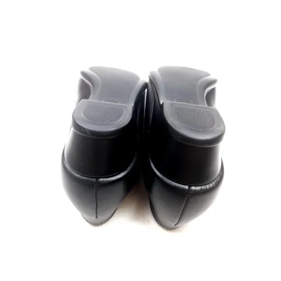 SAS Black Leather Easier Tri-Pad Comfort Dress Loafers Slip On Shoes 8.5 W Wide