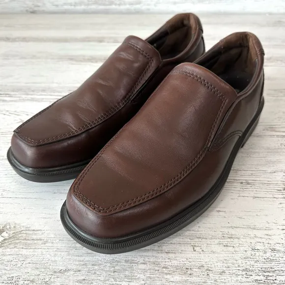 SAS Diplomat Leather Slip On Comfort Dress Loafers Men’s 11 Brown
