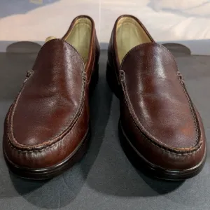 SAS Simplify classic like new dark brown leather 12D comfy padded sole loafers