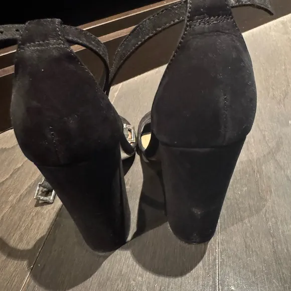 SCHUTZ Black Heels with Strappy Design and Stiletto Heel