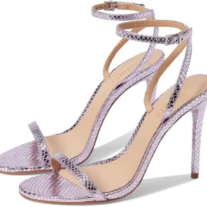 Schutz Joenn Metallic Snake Print Sandal size 7.5 Purple
