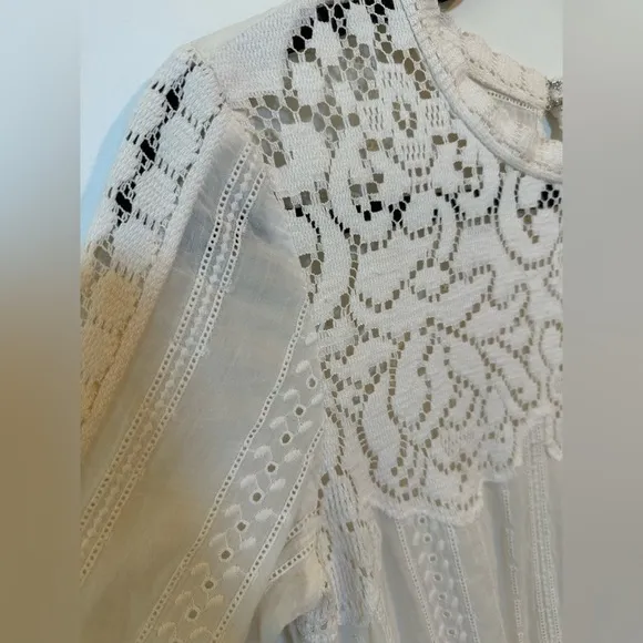 Sea New York Sheer Cutout Lace embroidered drop dress size 8