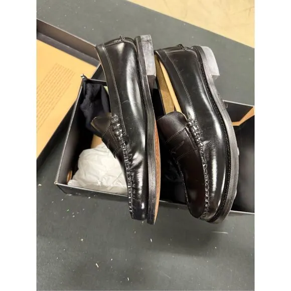 Sebago Classic Dan Black Leather Moccasin Loafers 9