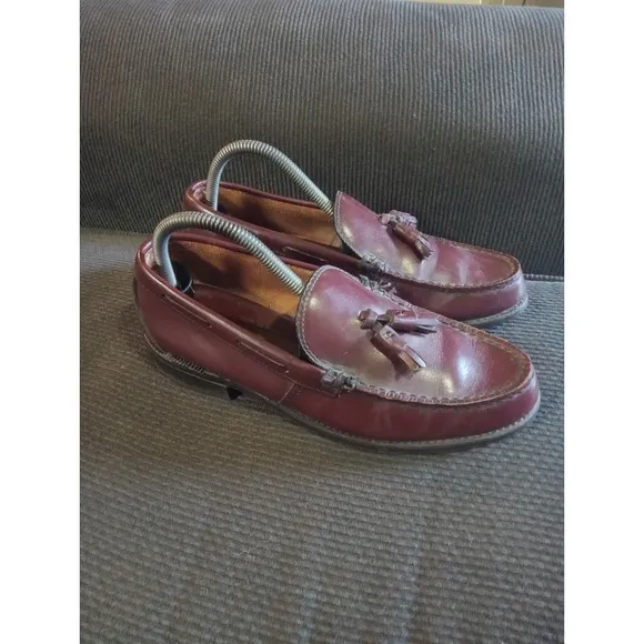 Sebago Mens Loafers Brown Kiltie Tasseled Almond Toe Dress Slip On US 8D