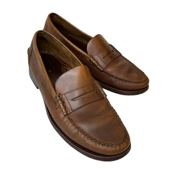 SEBAGO Brown Leather Classic Dan Men’s Loafer Size 11